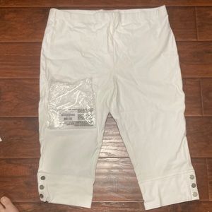 Addition Elle Solid Denim Capri Leggings